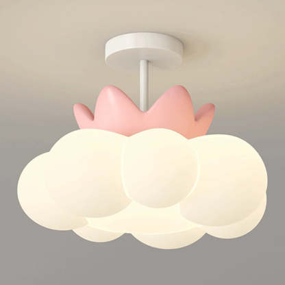 Contemporary Iron Semi-Flush Ceiling Light