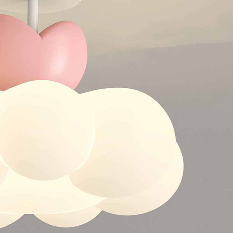 Contemporary Iron Semi-Flush Ceiling Light