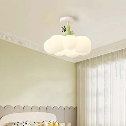Contemporary Iron Semi-Flush Ceiling Light