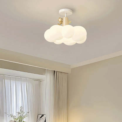 Contemporary Iron Semi-Flush Ceiling Light