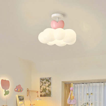 Contemporary Iron Semi-Flush Ceiling Light