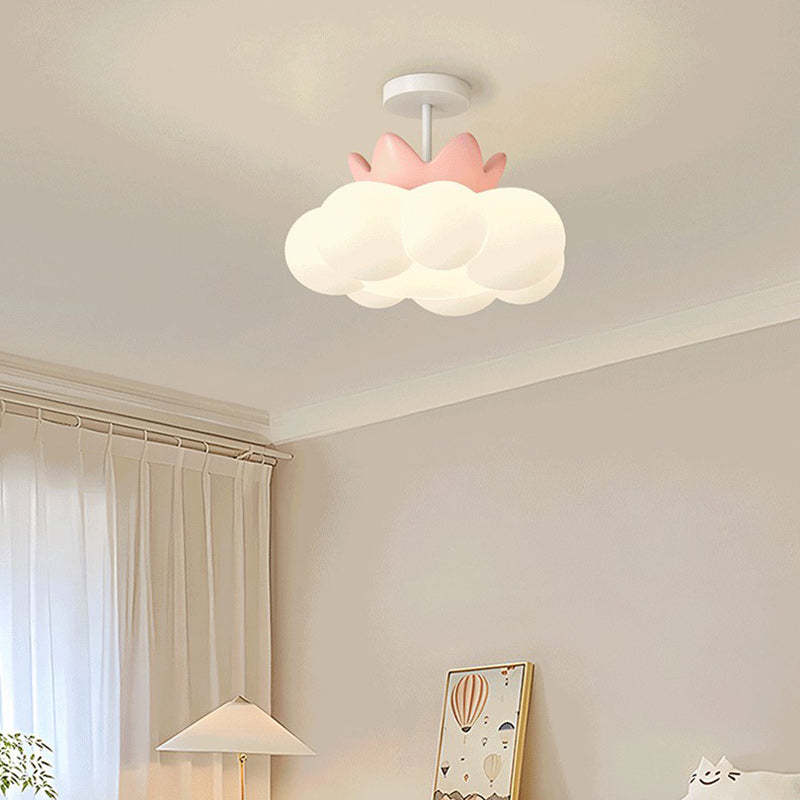 Contemporary Iron Semi-Flush Ceiling Light