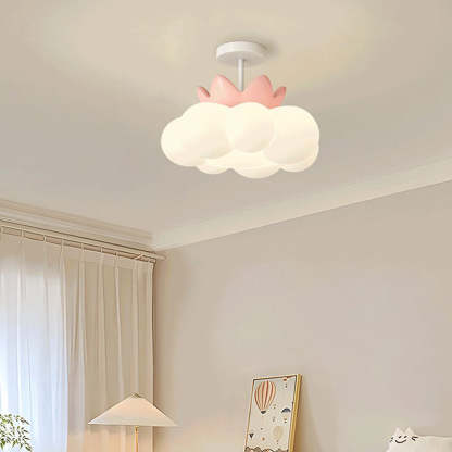 Contemporary Iron Semi-Flush Ceiling Light