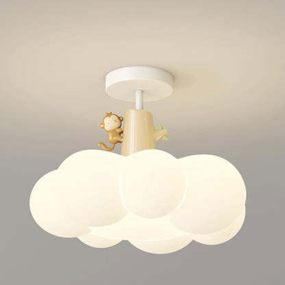 Contemporary Iron Semi-Flush Ceiling Light
