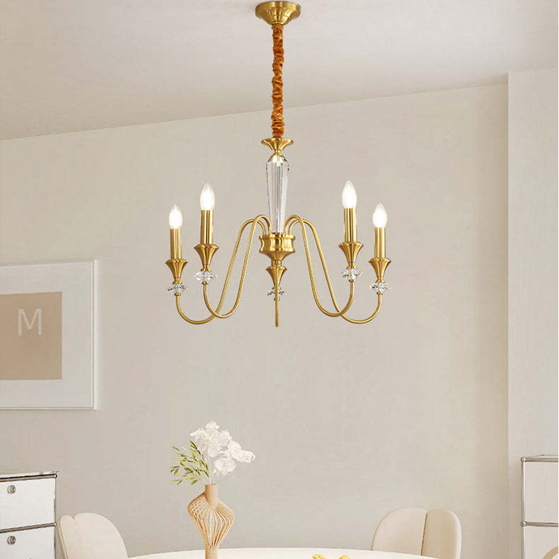 French Brass Chandelier