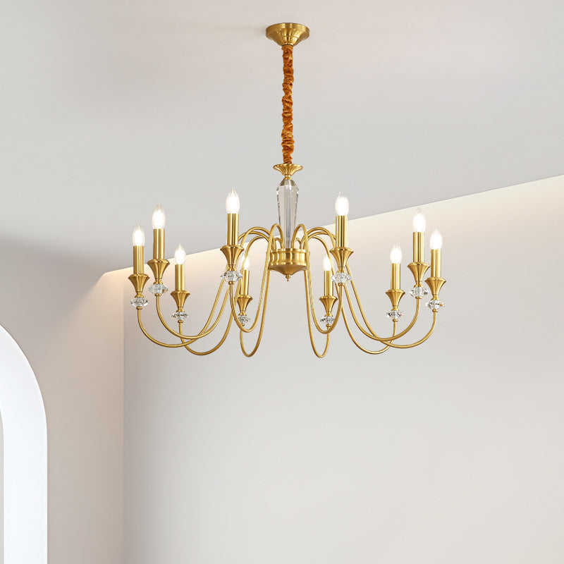 French Brass Chandelier