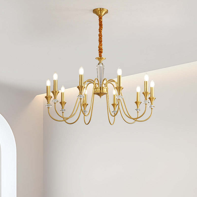 French Brass Chandelier
