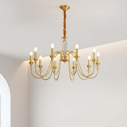 French Brass Chandelier
