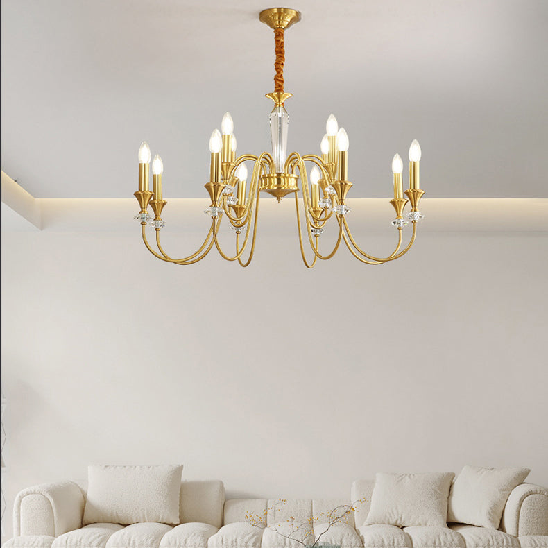 French Brass Chandelier