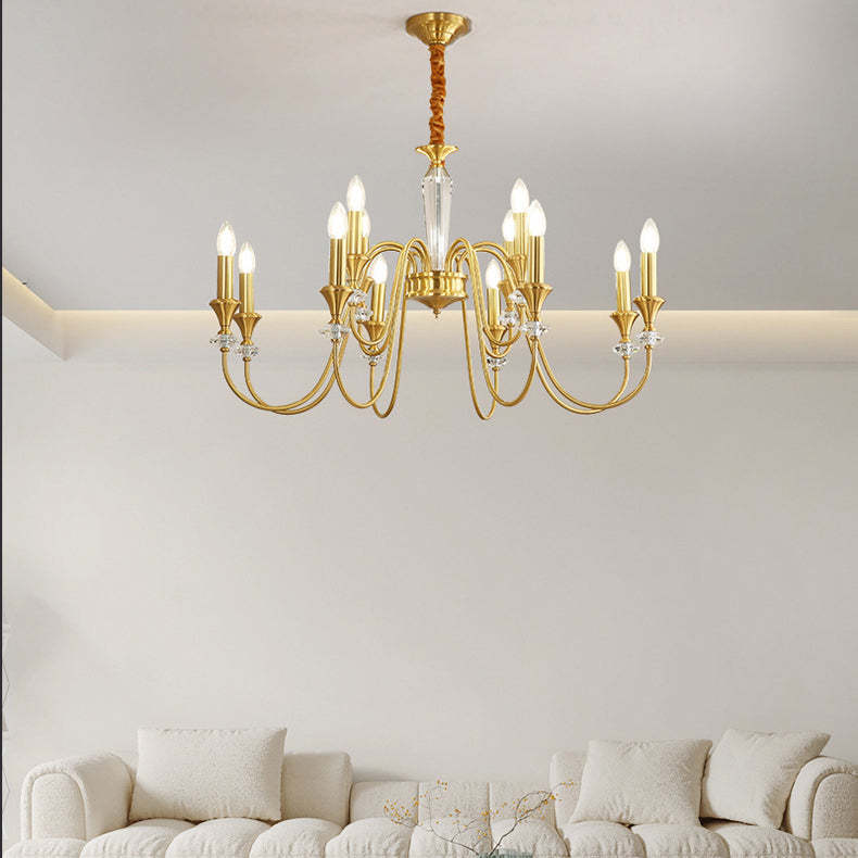 French Brass Chandelier