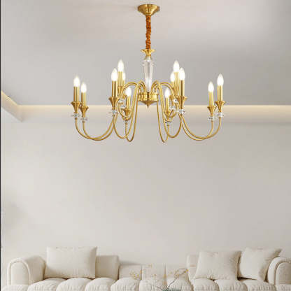 French Brass Chandelier