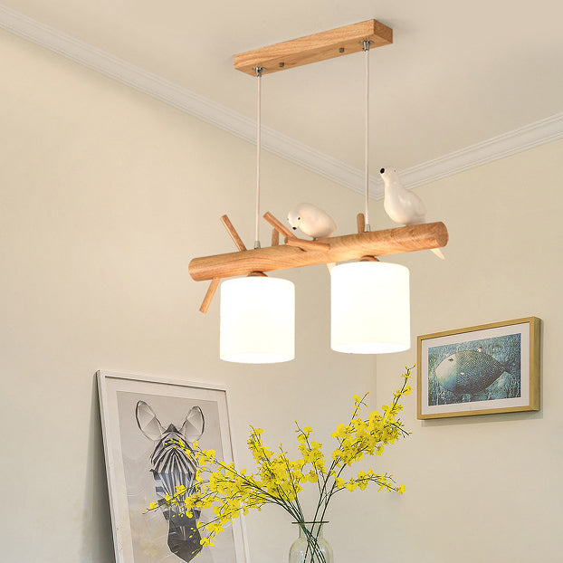 Contemporary Wood Chandelier