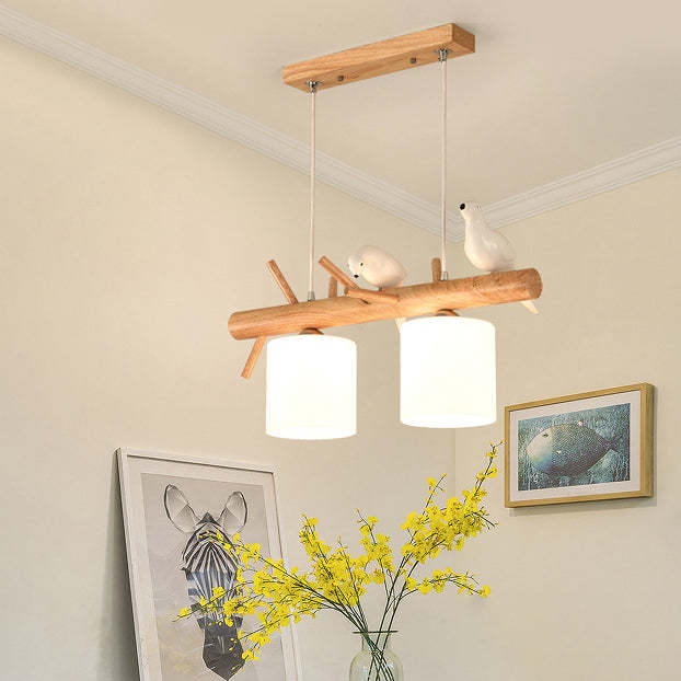 Contemporary Wood Chandelier