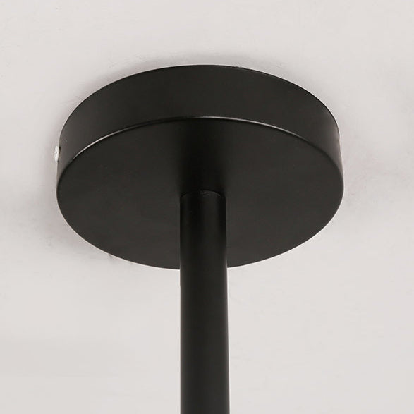 Nordic Metal Wood Glass Round Chandelier