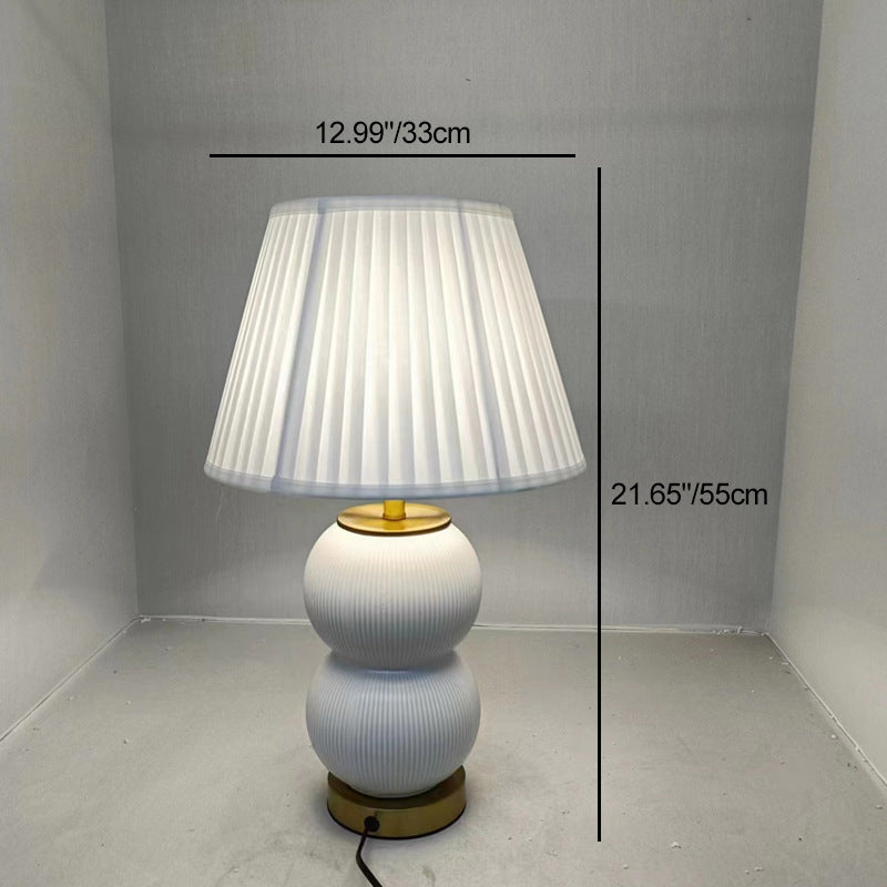 Nordic Ceramic Metal Fabric Gourd Lamp