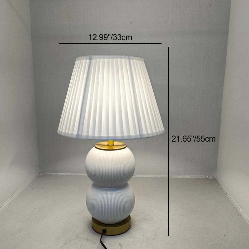 Nordic Ceramic Metal Fabric Gourd Lamp
