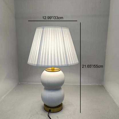 Nordic Ceramic Metal Fabric Gourd Lamp