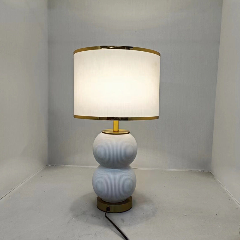 Nordic Ceramic Metal Fabric Gourd Lamp