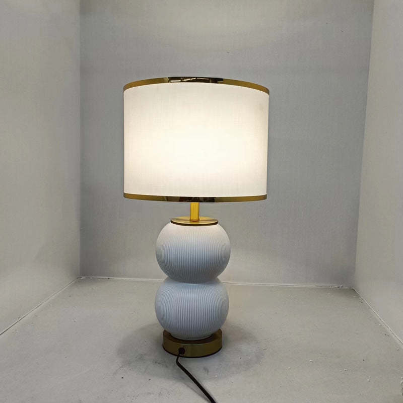 Nordic Ceramic Metal Fabric Gourd Lamp