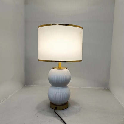 Nordic Ceramic Metal Fabric Gourd Lamp — A / 110V-120V For US/CA
