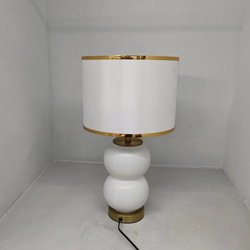 Nordic Ceramic Metal Fabric Gourd Lamp — B / 110V-120V For US/CA