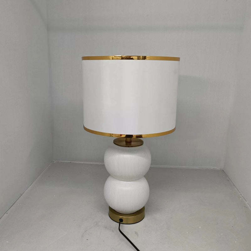 Nordic Ceramic Metal Fabric Gourd Lamp — B / 110V-120V For US/CA