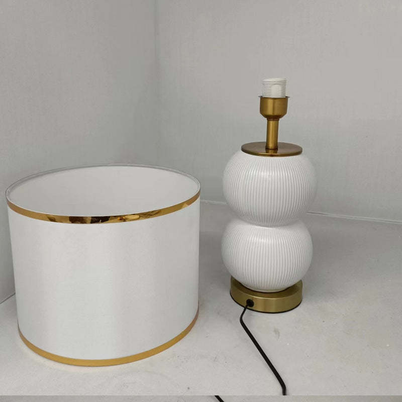 Nordic Ceramic Metal Fabric Gourd Lamp