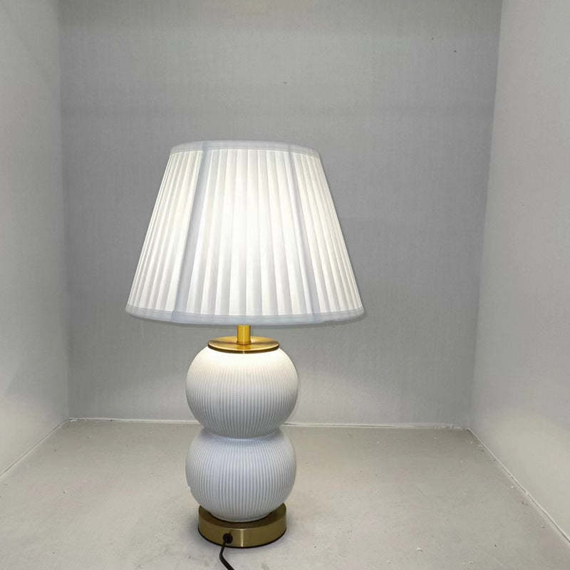 Nordic Ceramic Metal Fabric Gourd Lamp