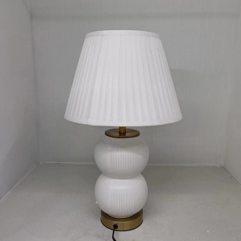 Nordic Ceramic Metal Fabric Gourd Lamp