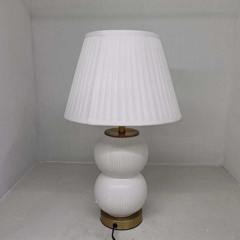 Nordic Ceramic Metal Fabric Gourd Lamp