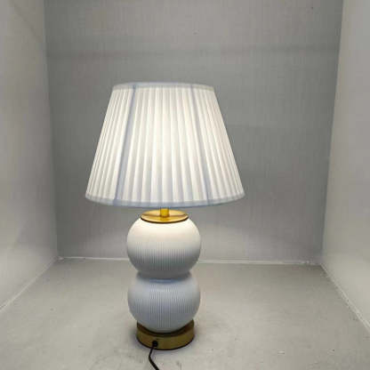 Nordic Ceramic Metal Fabric Gourd Lamp — A / 220V-240V For UK/AU
