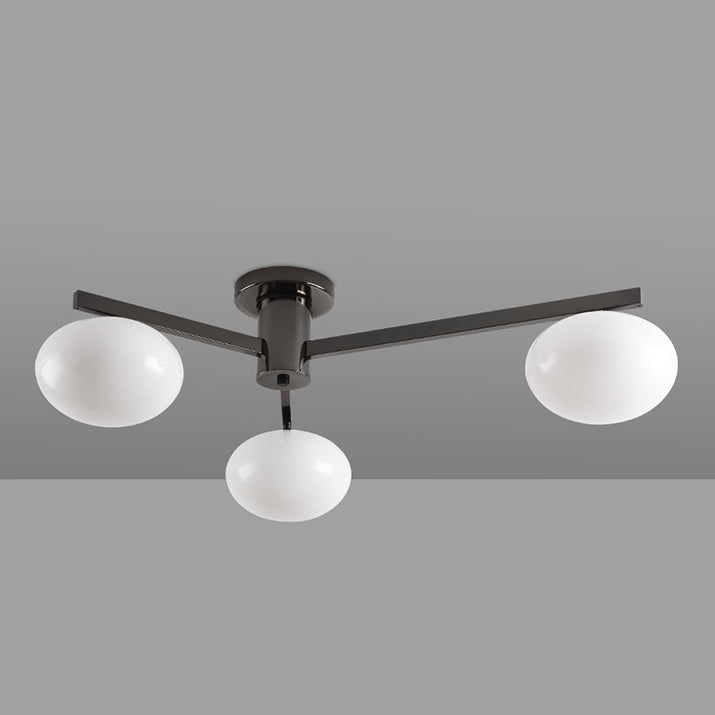 Minimalist Iron Semi-Flush Ceiling Light