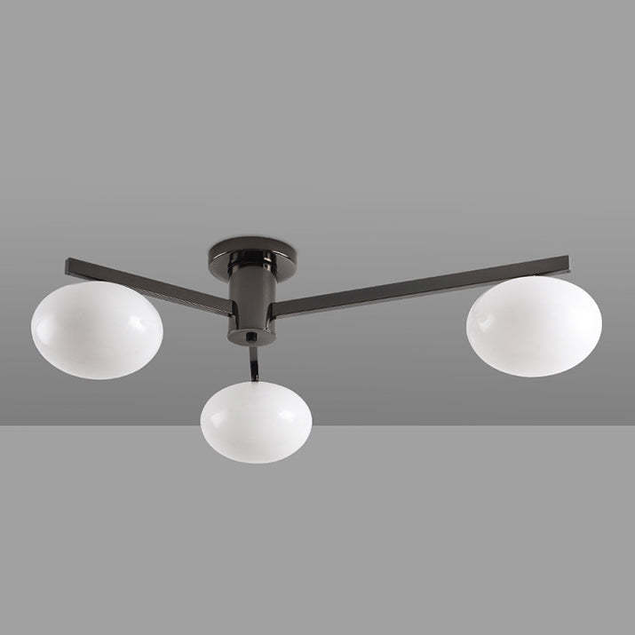 Minimalist Iron Semi-Flush Ceiling Light