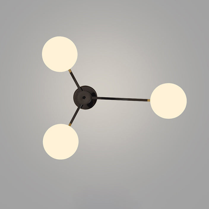 Minimalist Iron Semi-Flush Ceiling Light