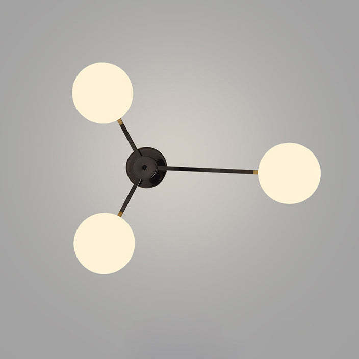 Minimalist Iron Semi-Flush Ceiling Light
