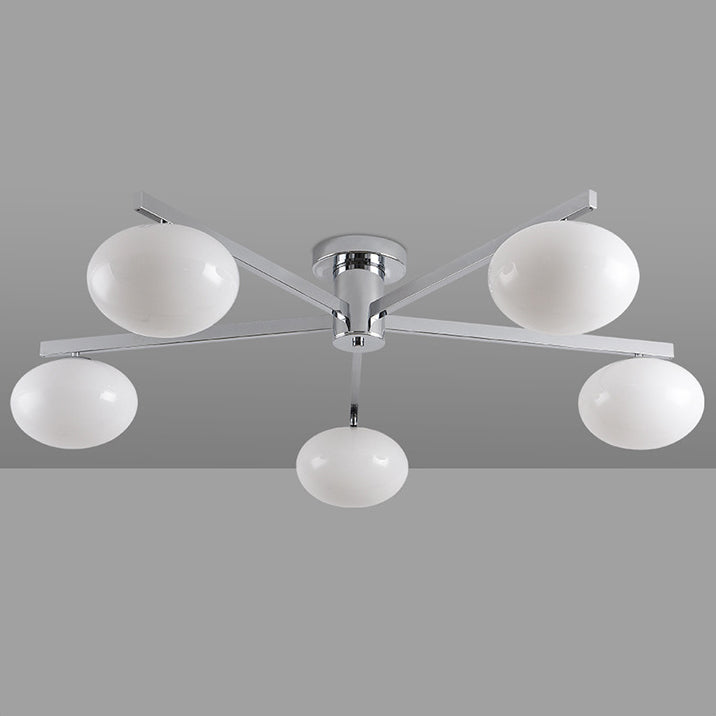 Minimalist Iron Semi-Flush Ceiling Light