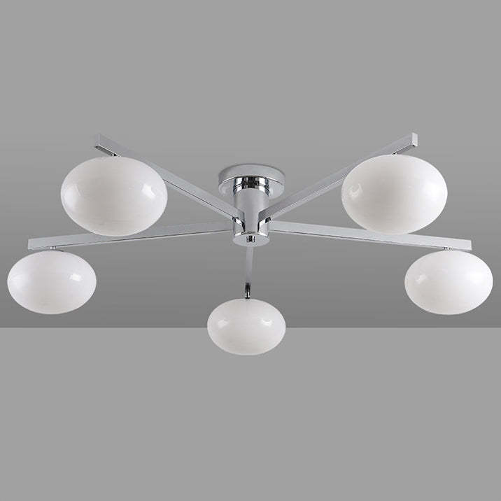 Minimalist Iron Semi-Flush Ceiling Light