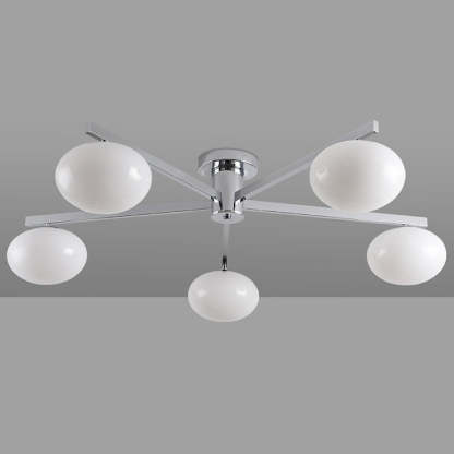 Minimalist Iron Semi-Flush Ceiling Light