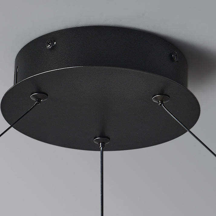 Nordic Iron Glass Ring Linear Globe Chandelier