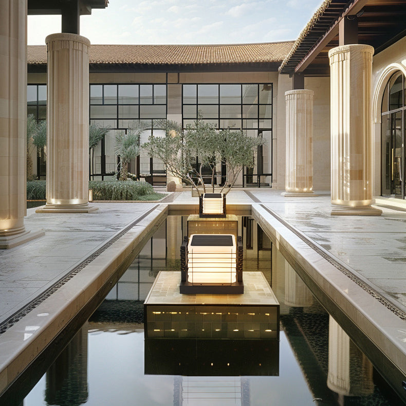 Minimalist Metal Rotomolded Acrylic Square LED Outdoor Light