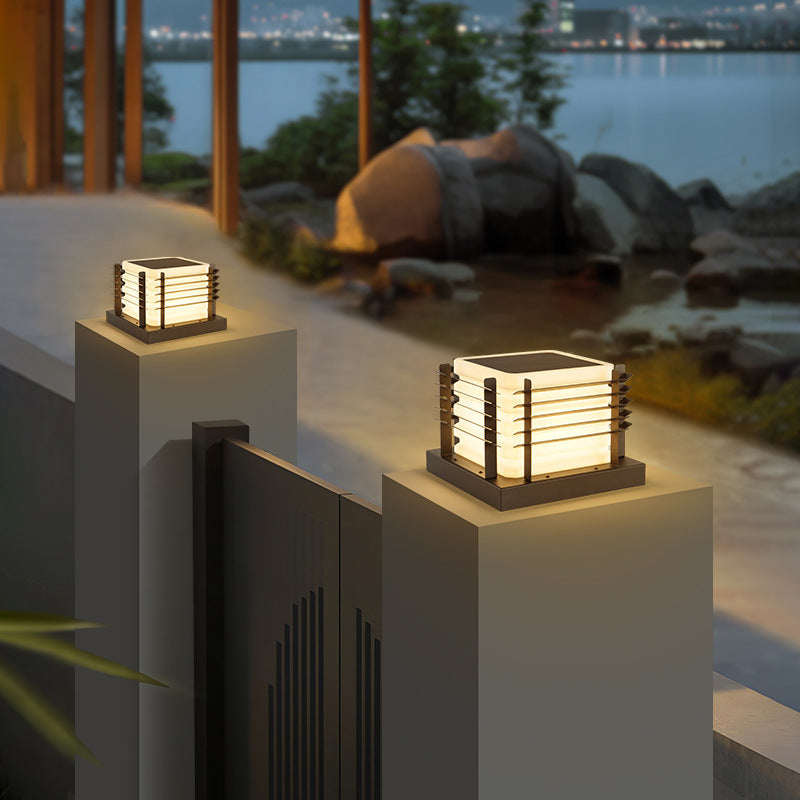 Minimalist Metal Rotomolded Acrylic Square LED Outdoor Light