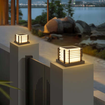 Minimalist Metal Rotomolded Acrylic Square LED Outdoor Light