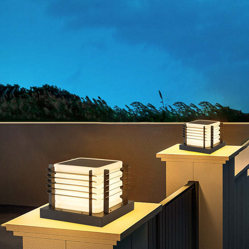 Minimalist Metal Rotomolded Acrylic Square LED Outdoor Light
