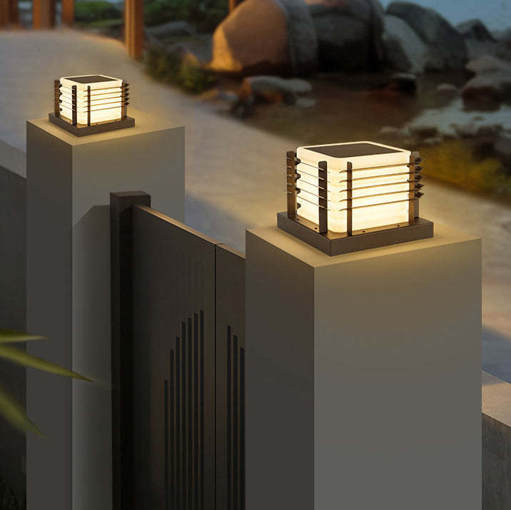 Minimalist Metal Rotomolded Acrylic Square LED Outdoor Light