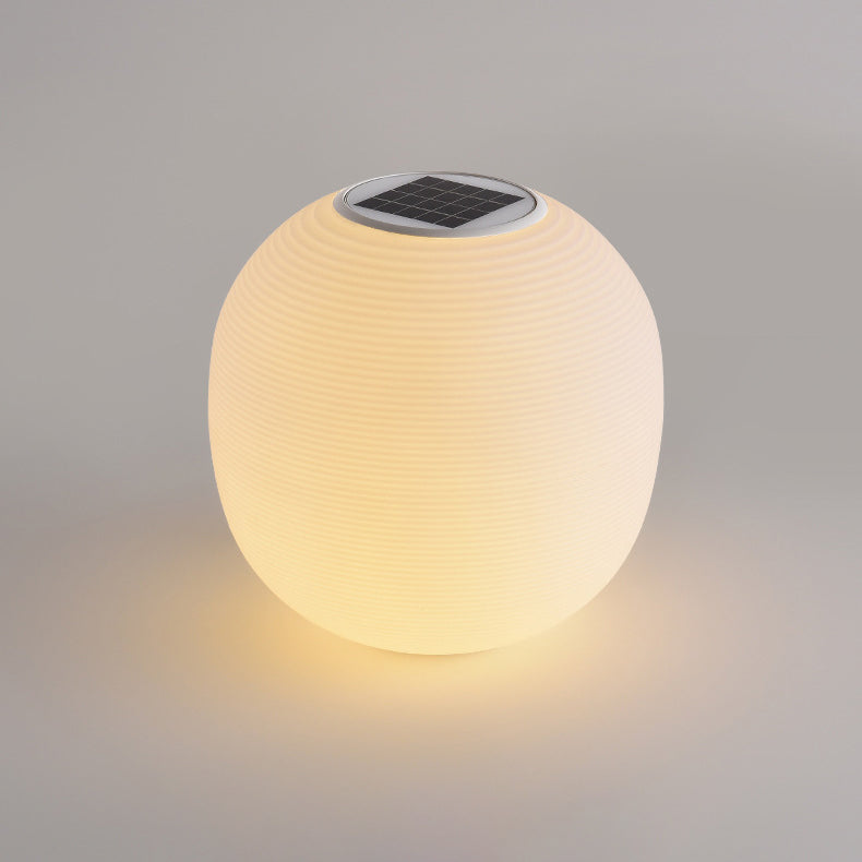 Minimalist Oval LED Solar Outdoor Light