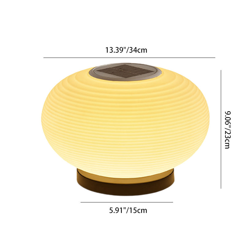 Minimalist Oval LED Solar Outdoor Light