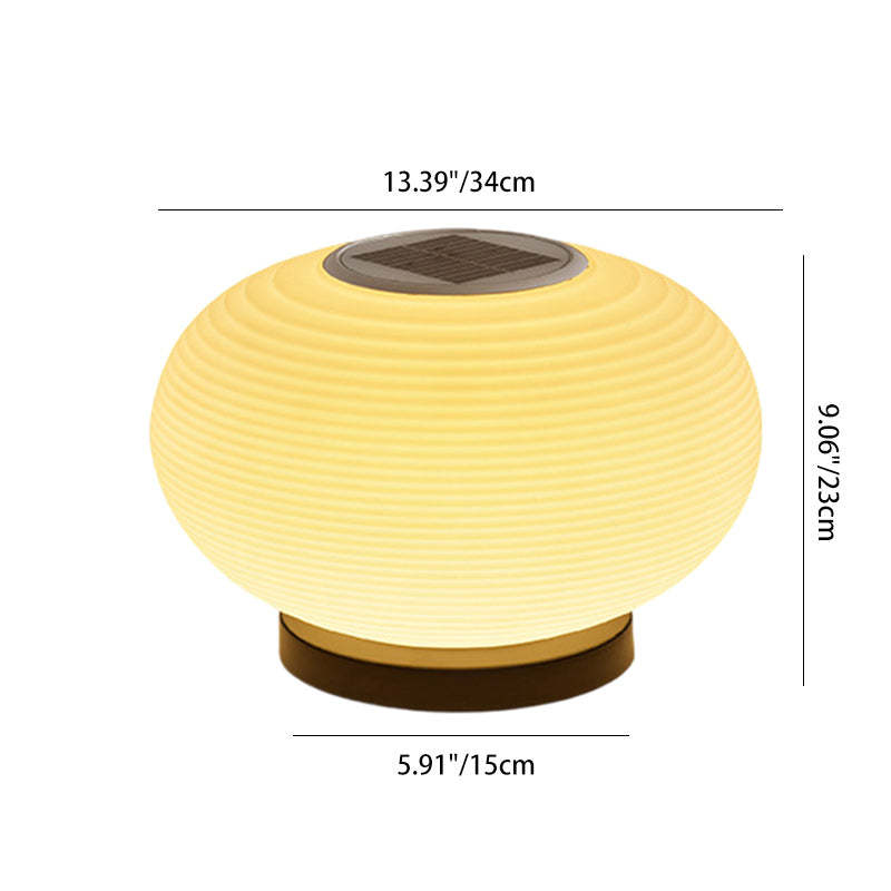 Minimalist Oval LED Solar Outdoor Light
