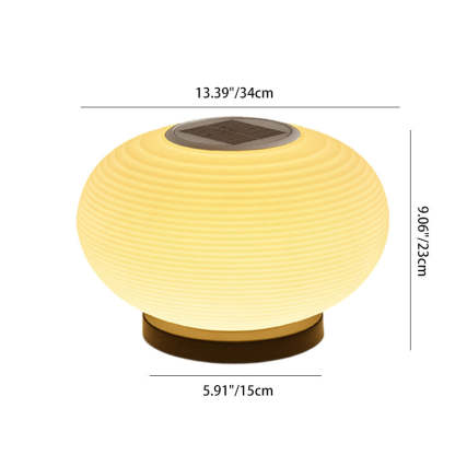 Minimalist Oval LED Solar Outdoor Light