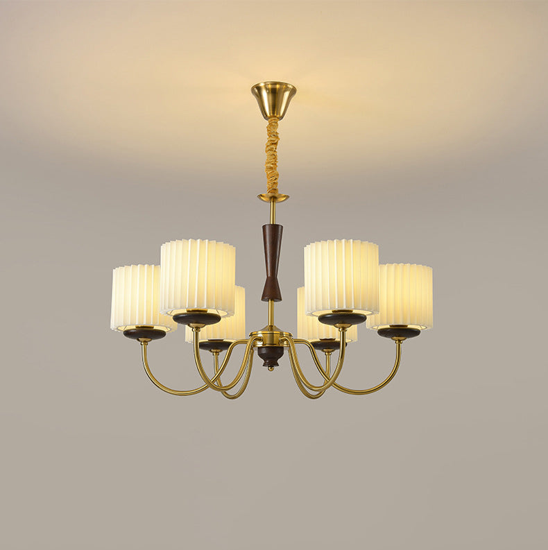 Traditional branch cylinder wood chandeliers