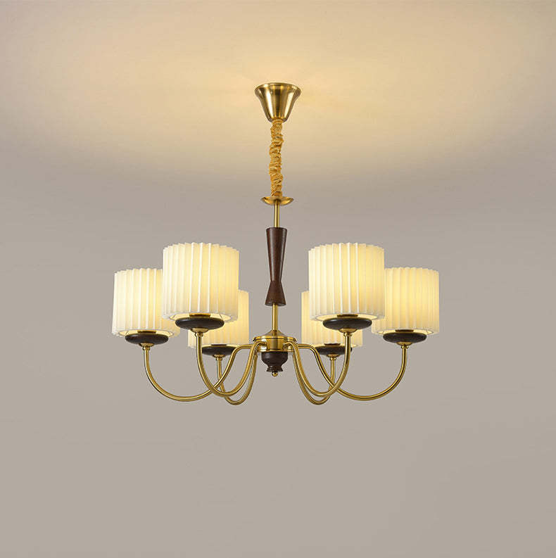 Traditional branch cylinder wood chandeliers
